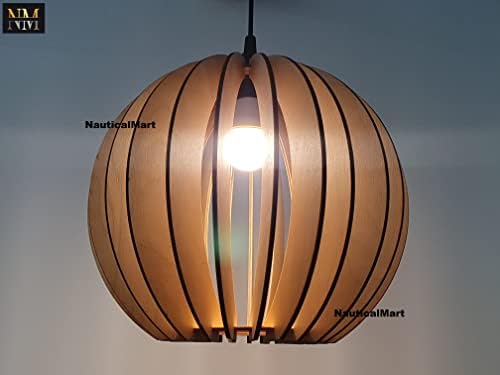 אור תליון עץ | תאורת תליון | נברשת עץ מודרנית | מנורה תלויה | אמצע המאה נברשת מודרנית | מלפך עץ | Dezaart